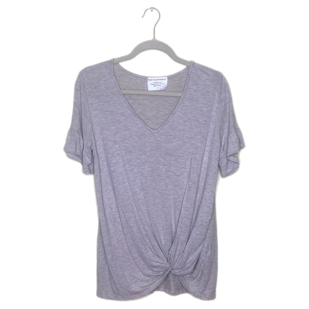 Built by Dreamers Short Sleeve Beige Top Size Small